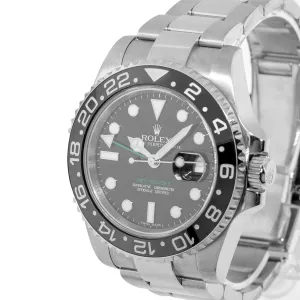 Rolex GMT-Master II 40mm Stainless Steel Black Dial & Black Ceramic Bezel 116710LN Papers