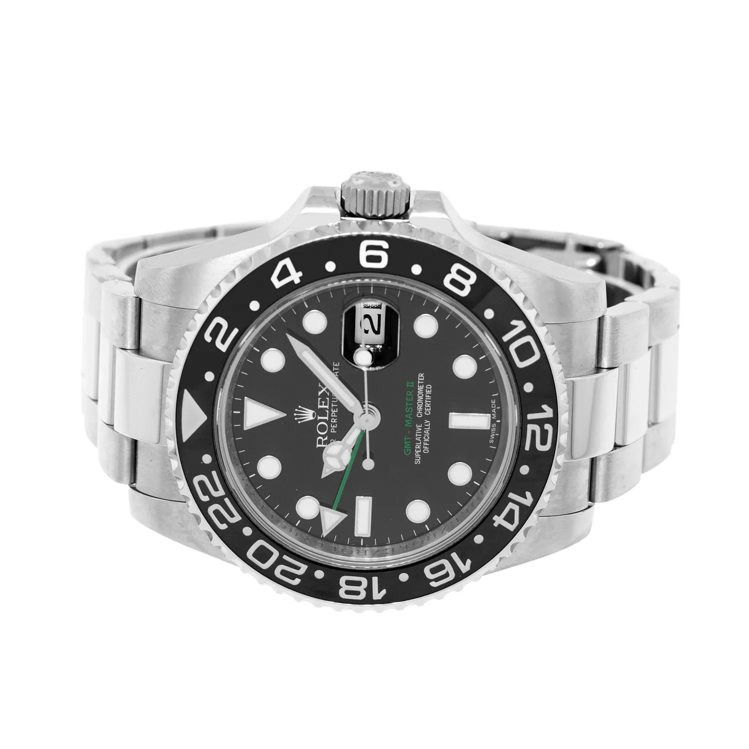 Rolex GMT-Master II 40mm Stainless Steel Black Dial & Black Ceramic Bezel 116710LN Papers