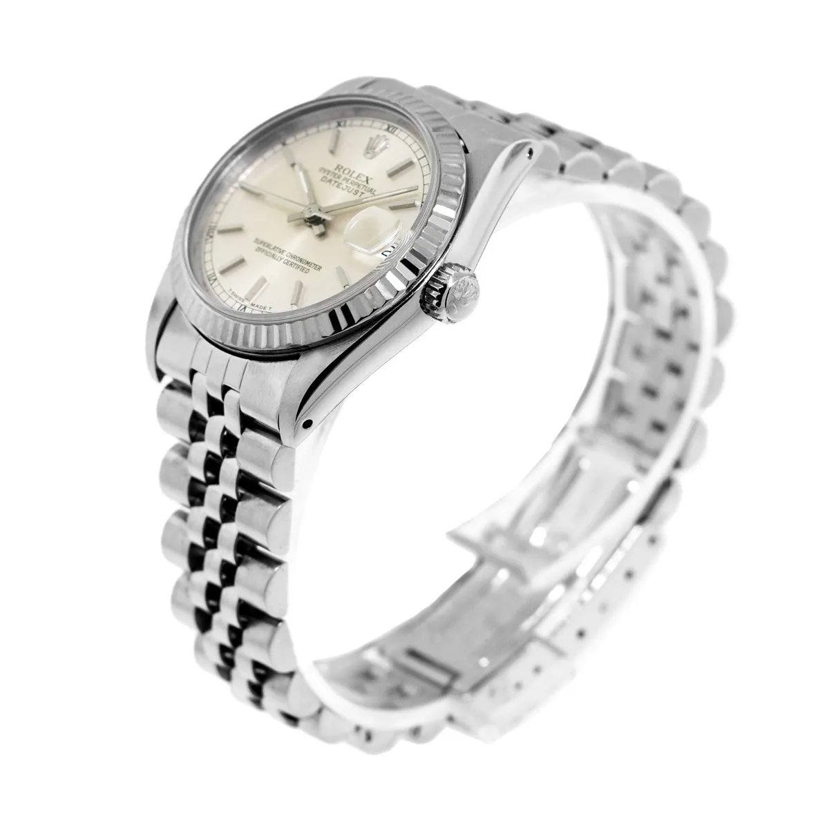Rolex Lady-Datejust 31mm White Gold and Steel Oyster Index Dial & Fluted Bezel 68274