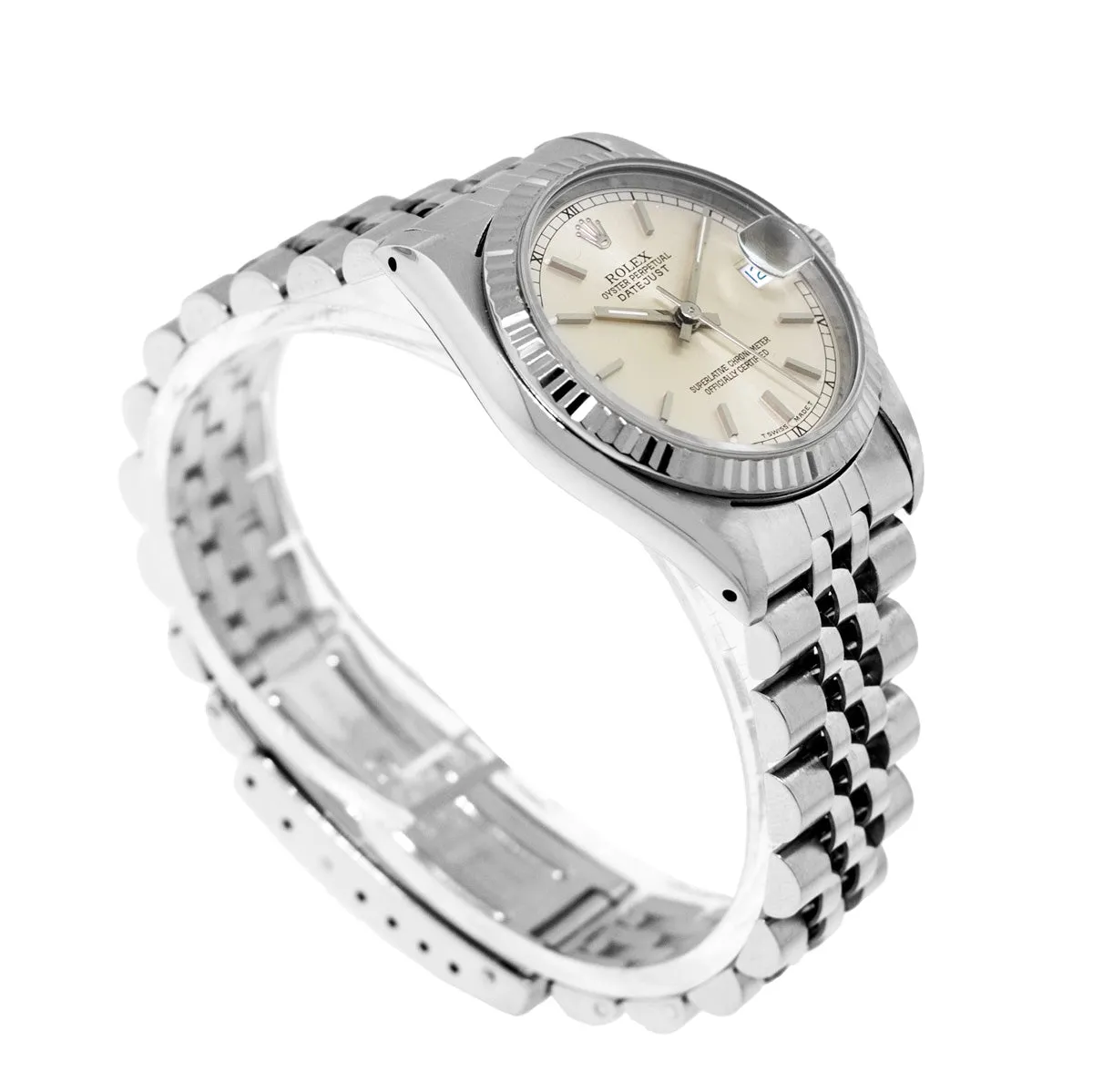 Rolex Lady-Datejust 31mm White Gold and Steel Oyster Index Dial & Fluted Bezel 68274