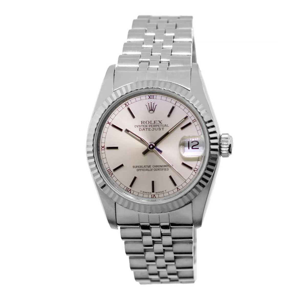 Rolex Lady-Datejust 31mm White Gold and Steel Oyster Index Dial & Fluted Bezel 68274
