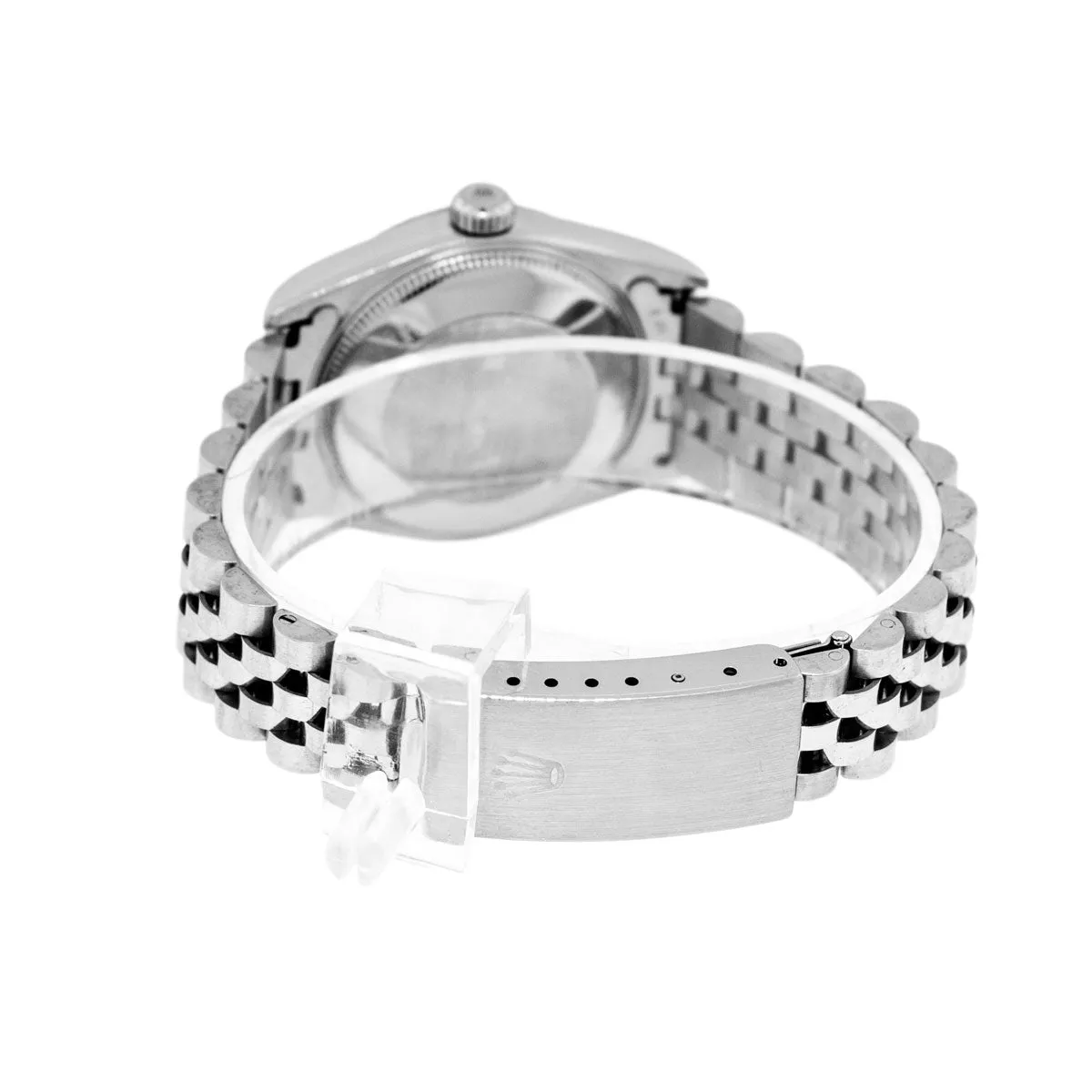 Rolex Lady-Datejust 31mm White Gold and Steel Salmon Roman Dial & Fluted Bezel 68274