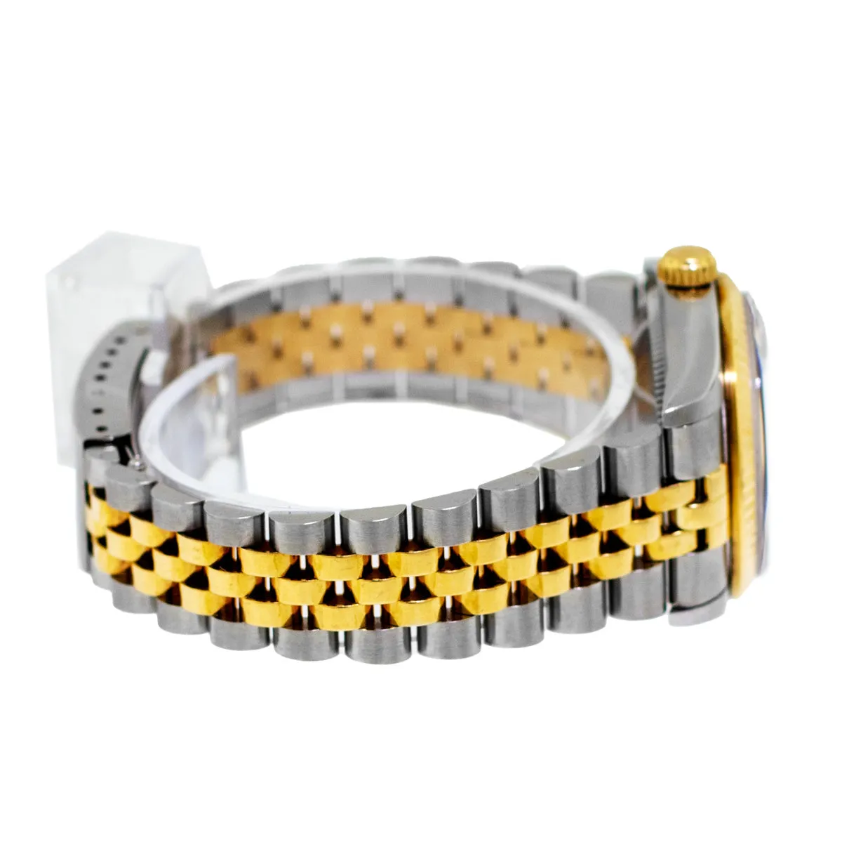 Rolex Lady-Datejust 31mm Yellow Gold Steel Slate Roman Dial & Fluted Bezel 68273