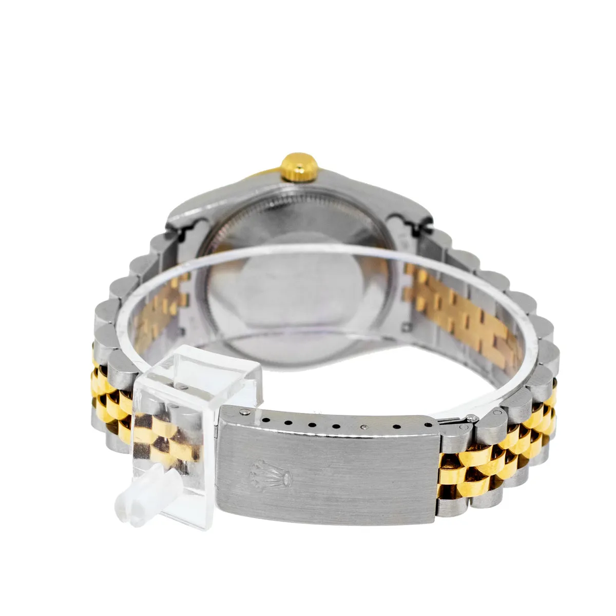 Rolex Lady-Datejust 31mm Yellow Gold Steel Slate Roman Dial & Fluted Bezel 68273