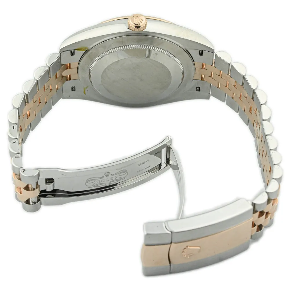 Rolex Men's Datejust 41 18K Rose Gold & Steel 41mm Wimbledon Dial Watch Reference #: 126331