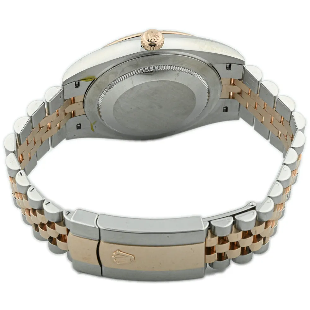 Rolex Men's Datejust 41 18K Rose Gold & Steel 41mm Wimbledon Dial Watch Reference #: 126331