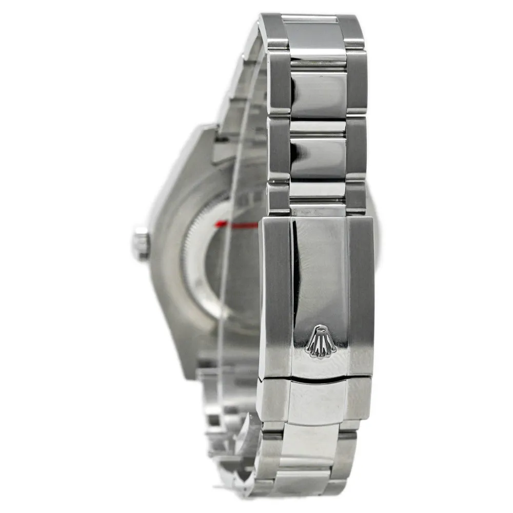 Rolex Men's Datejust Stainless Steel 41mm Dark Grey Roman Dial Watch Reference 116334