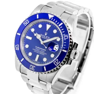 Rolex Submariner "Smurf" 40mm 18K White Gold Blue Dial & Blue Bezel 116619