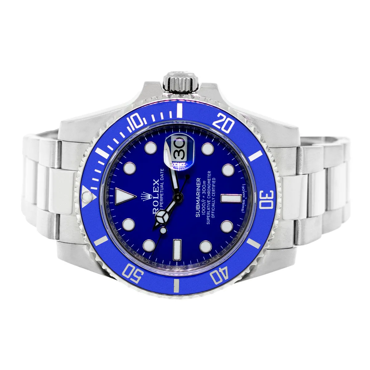 Rolex Submariner "Smurf" 40mm 18K White Gold Blue Dial & Blue Bezel 116619