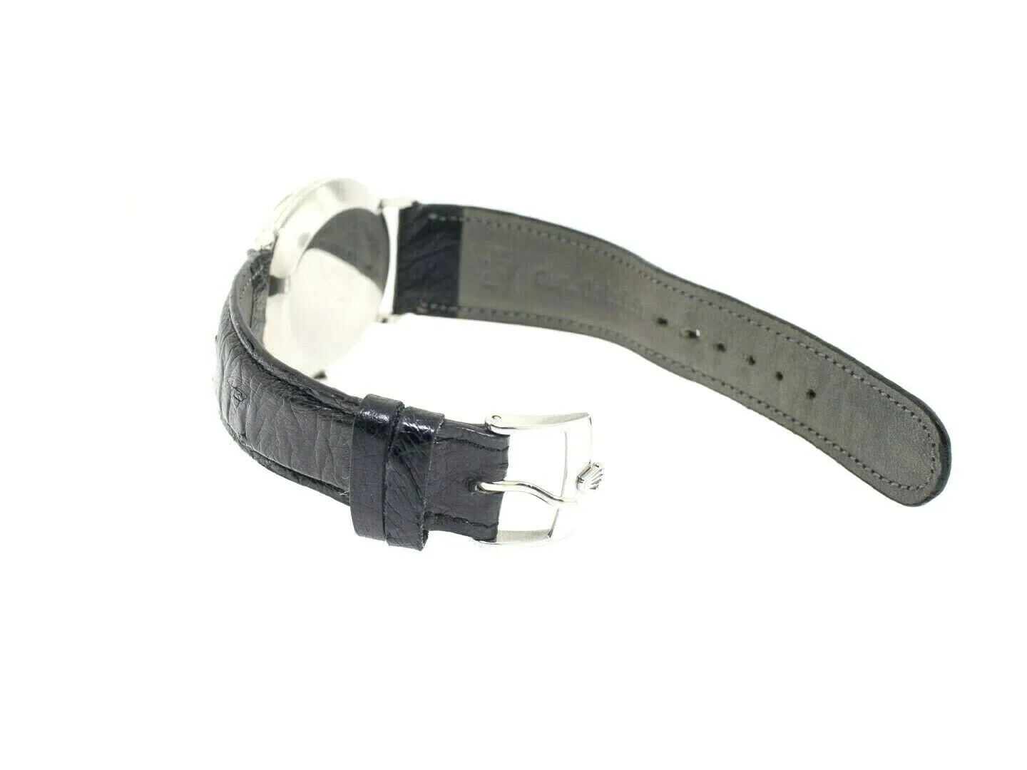 Rolex Vintage Stainless Steel Cream Stick Dial Leather Strap c.1950
