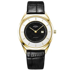 Rotary Ultra Slim Men's Black Watch GS08007/04
