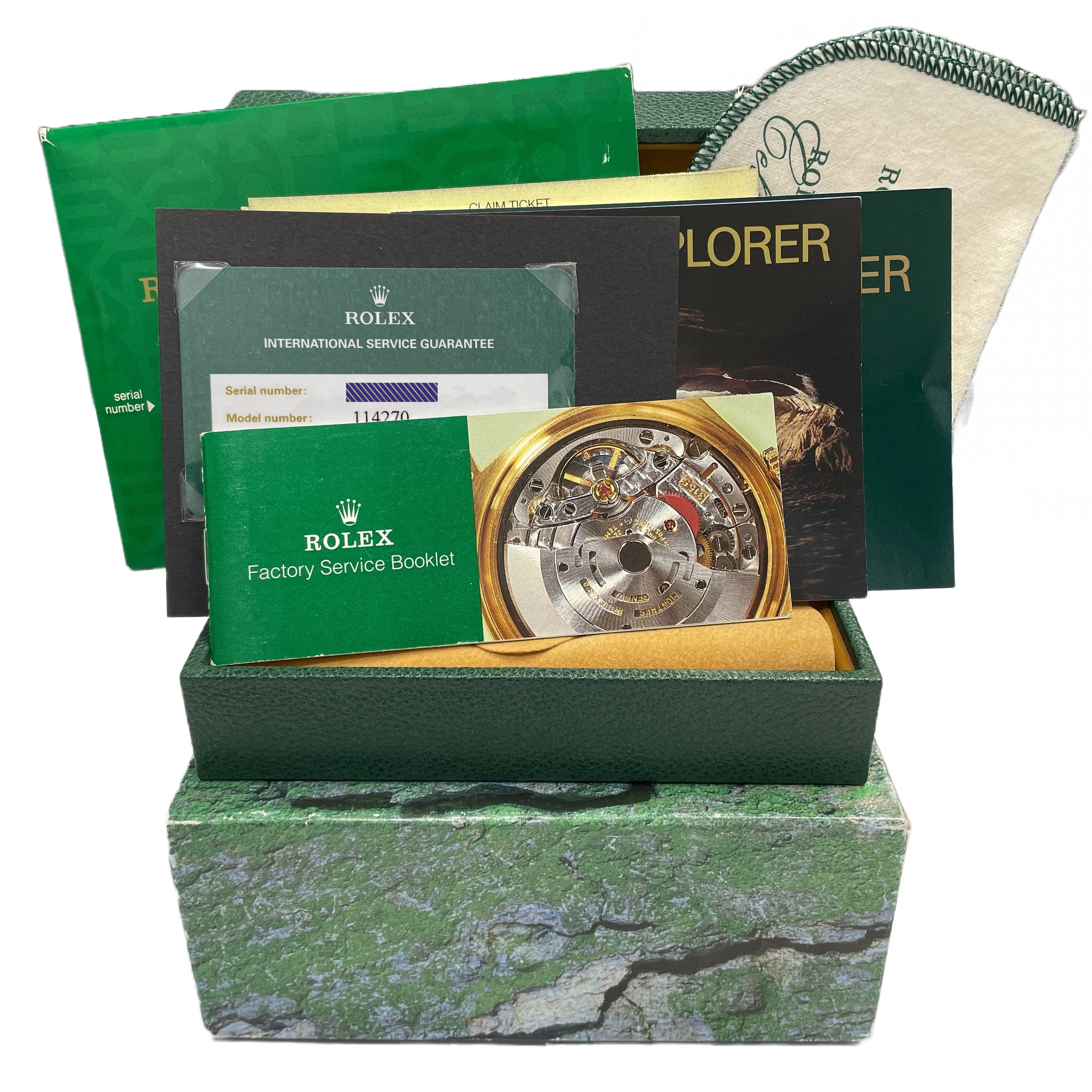 RSC Rolex Explorer I Black 36mm Stainless Steel 3-6-9 Oyster Watch 114270 BOX