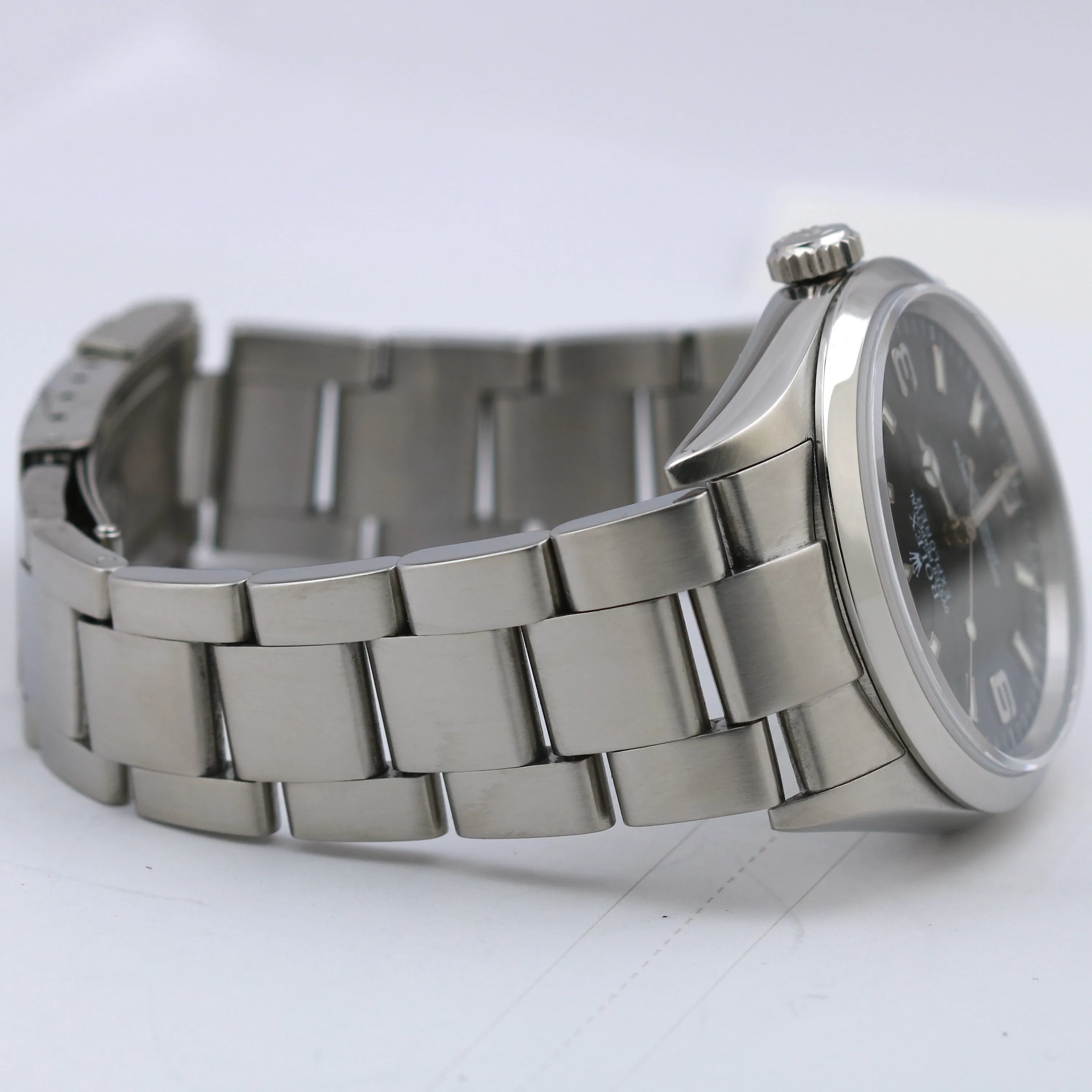 RSC Rolex Explorer I Black 36mm Stainless Steel 3-6-9 Oyster Watch 114270 BOX