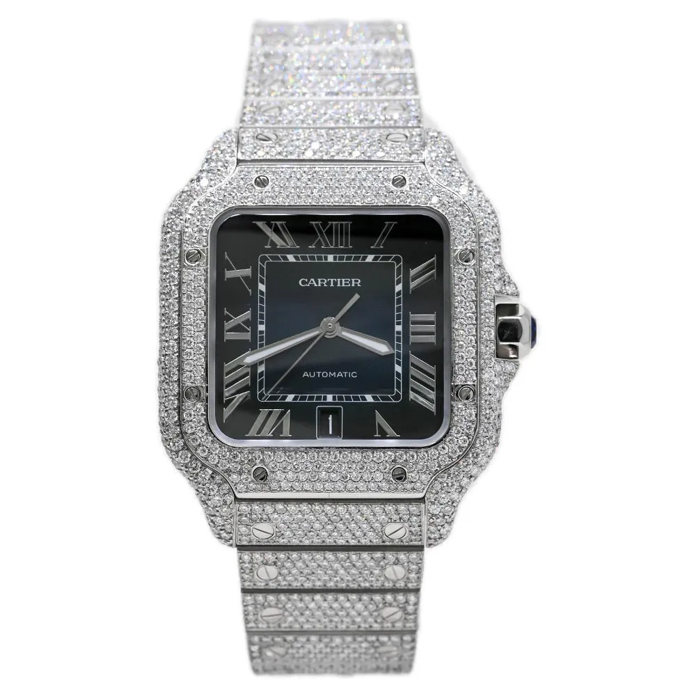 Santos de Cartier 39.8mm x 47.5mm Stainless Steel Case, Blue Gradient Roman Dial Watch Reference #: WSSA0030