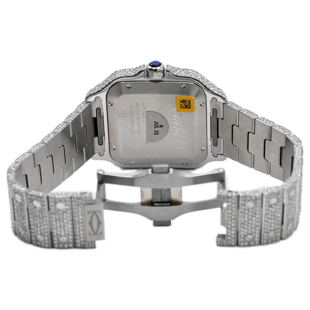 Santos de Cartier 39.8mm x 47.5mm Stainless Steel Case, Blue Gradient Roman Dial Watch Reference #: WSSA0030