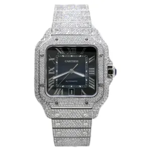Santos de Cartier 39.8mm x 47.5mm Stainless Steel Case, Blue Gradient Roman Dial Watch Reference #: WSSA0030