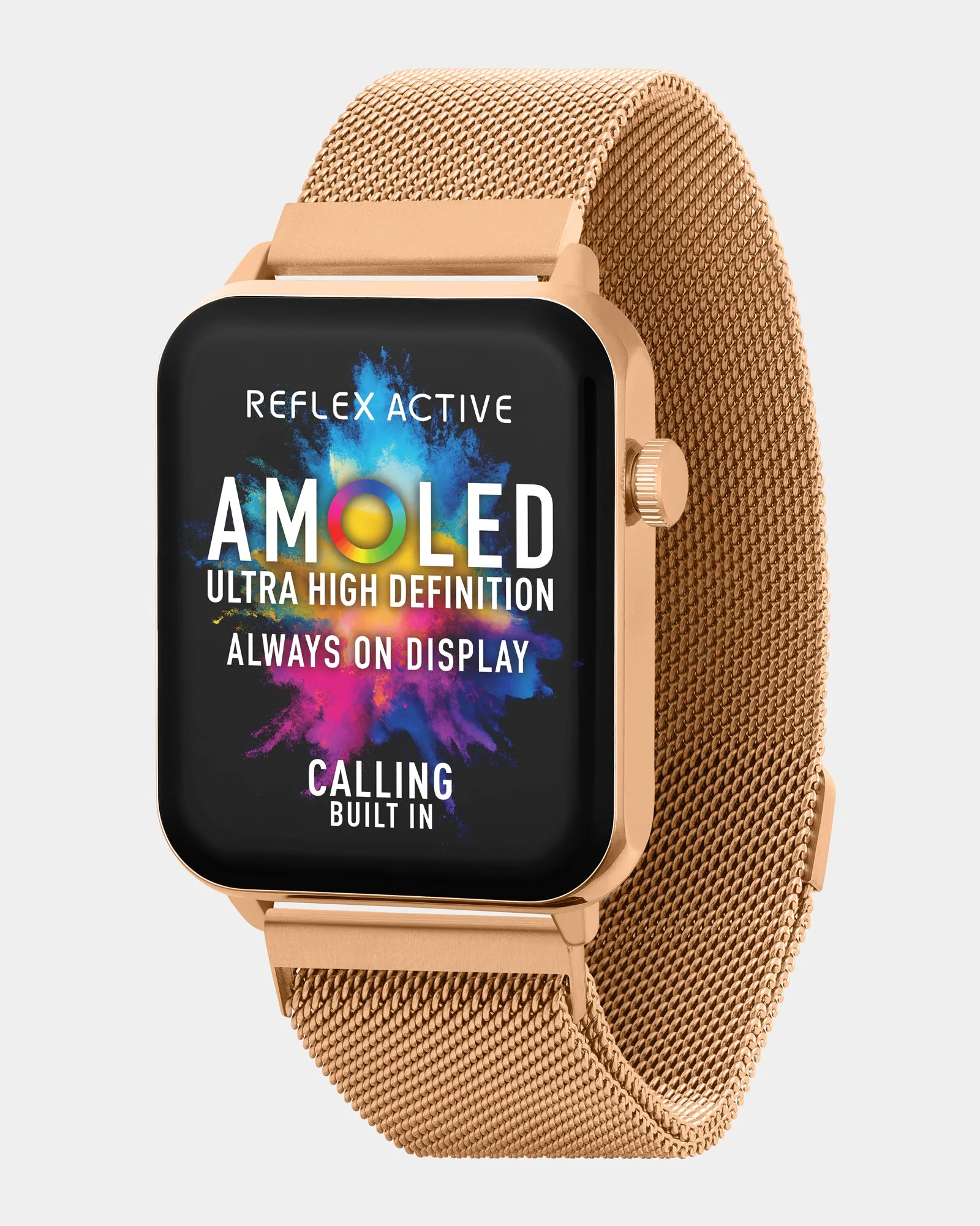 Series 30 Amoled Rose Gold Mesh Smart Calling Watch