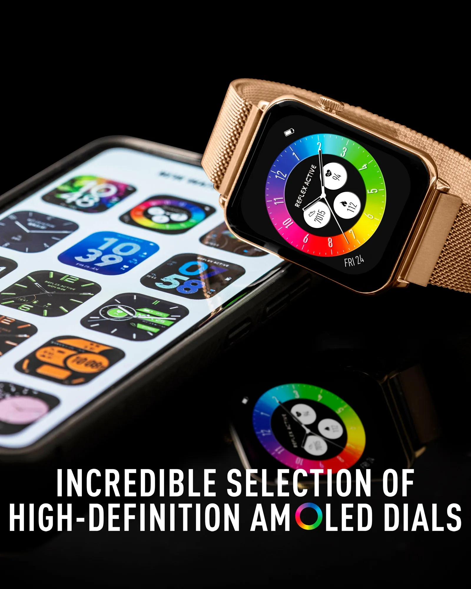 Series 30 Amoled Rose Gold Mesh Smart Calling Watch