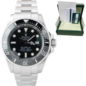 SERVICE CARD RSC Rolex Sea-Dweller Deepsea 116660 Steel 44mm Black Dive Watch