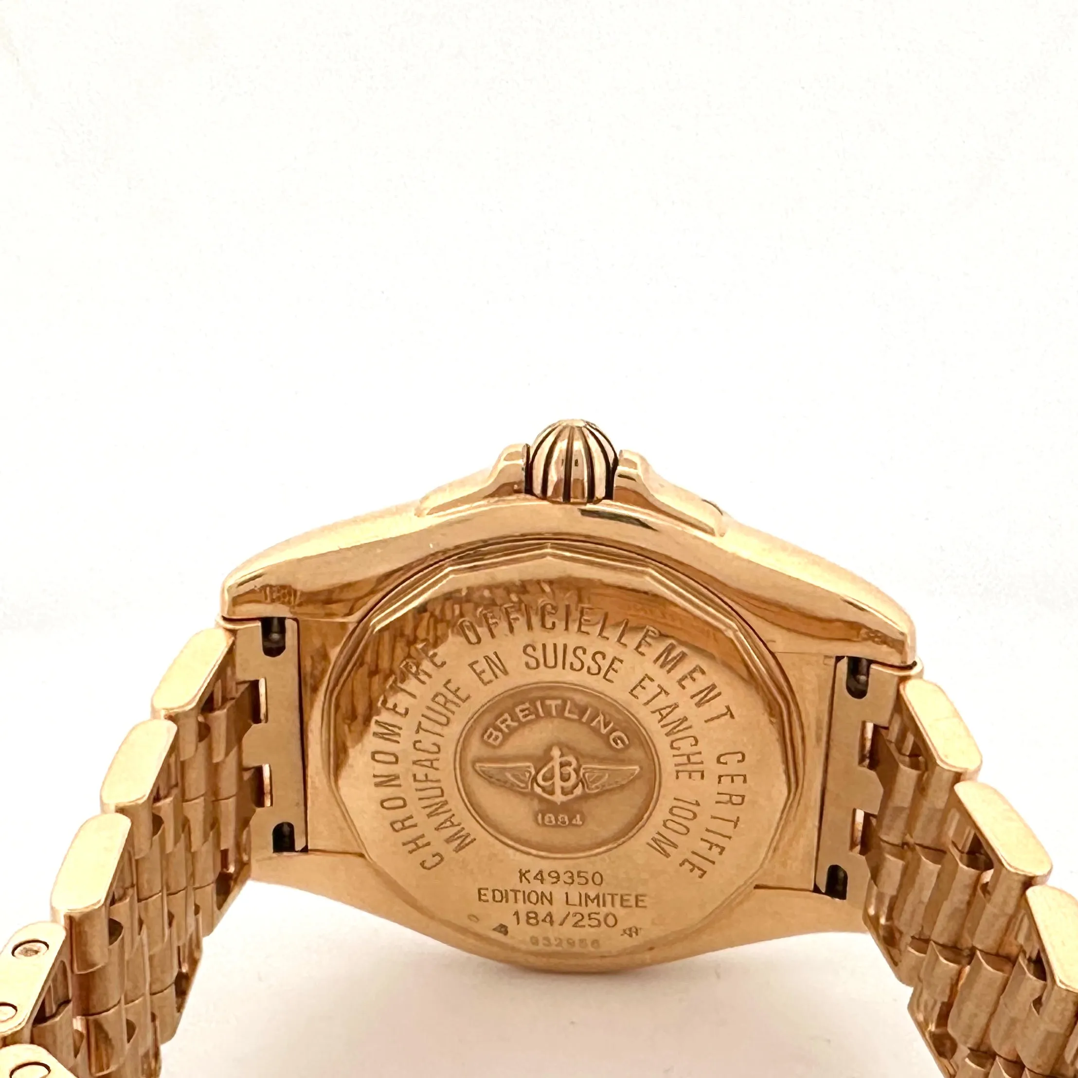 Sold! Breitling Cockpit 18k Yellow Gold Automatic Watch with Blue Dial by