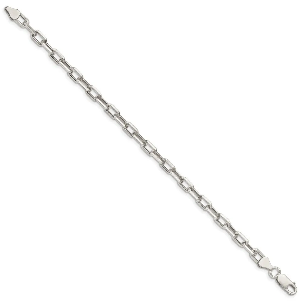 Solid 925 Sterling Silver 5.5mm Bracelet-Men Women Jewelry