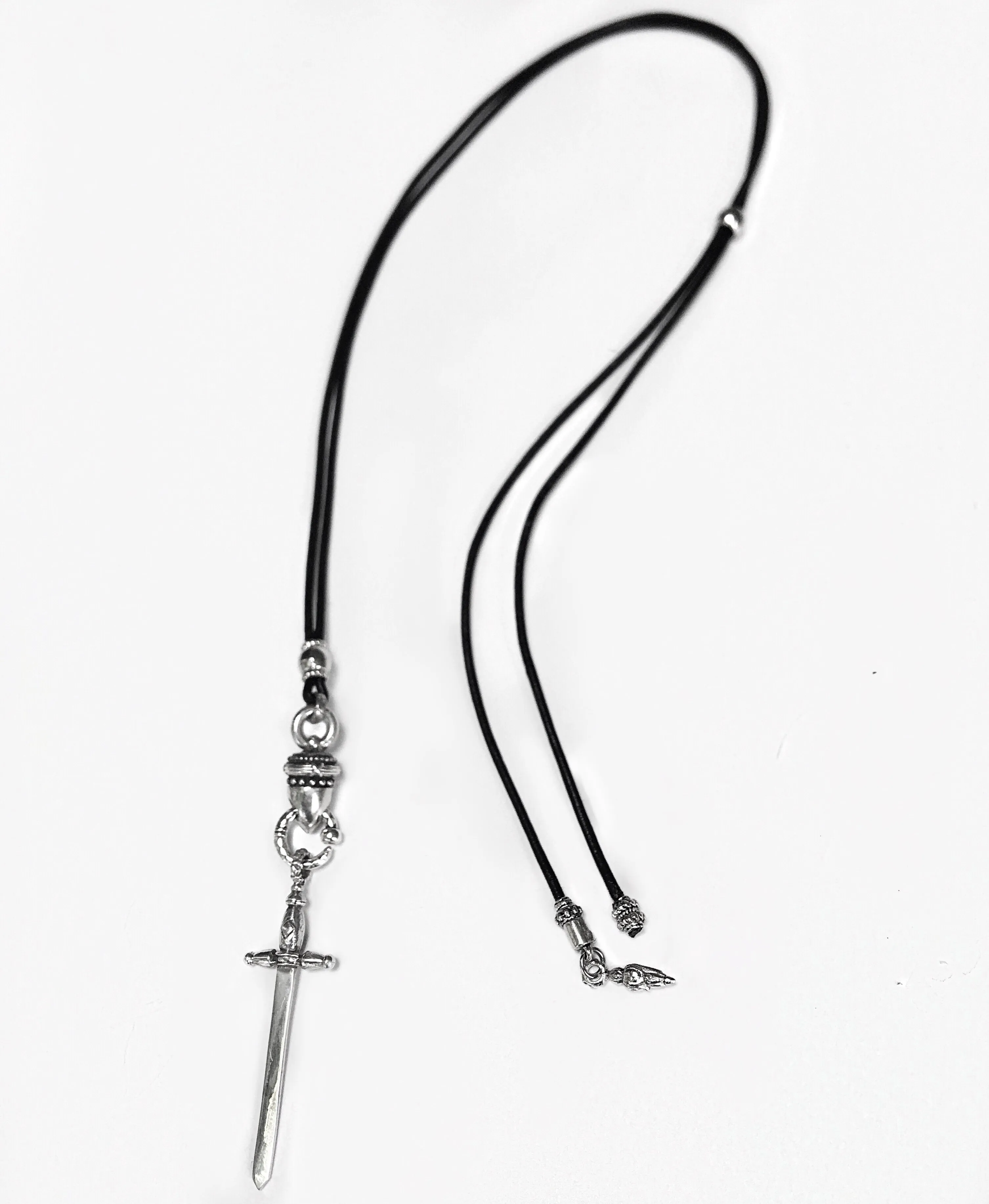 Sterling Sword Adversity Challenge Necklace