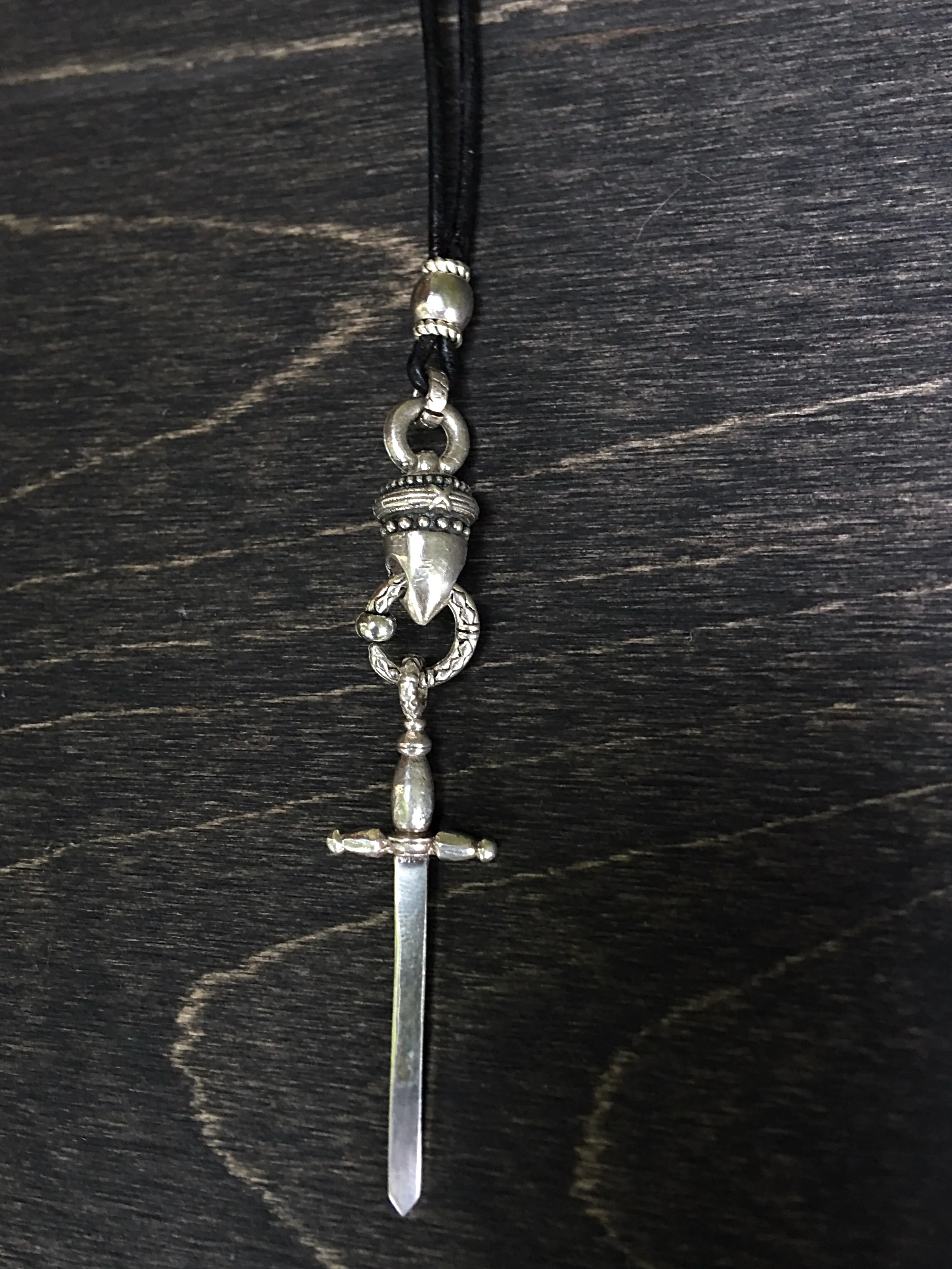 Sterling Sword Adversity Challenge Necklace