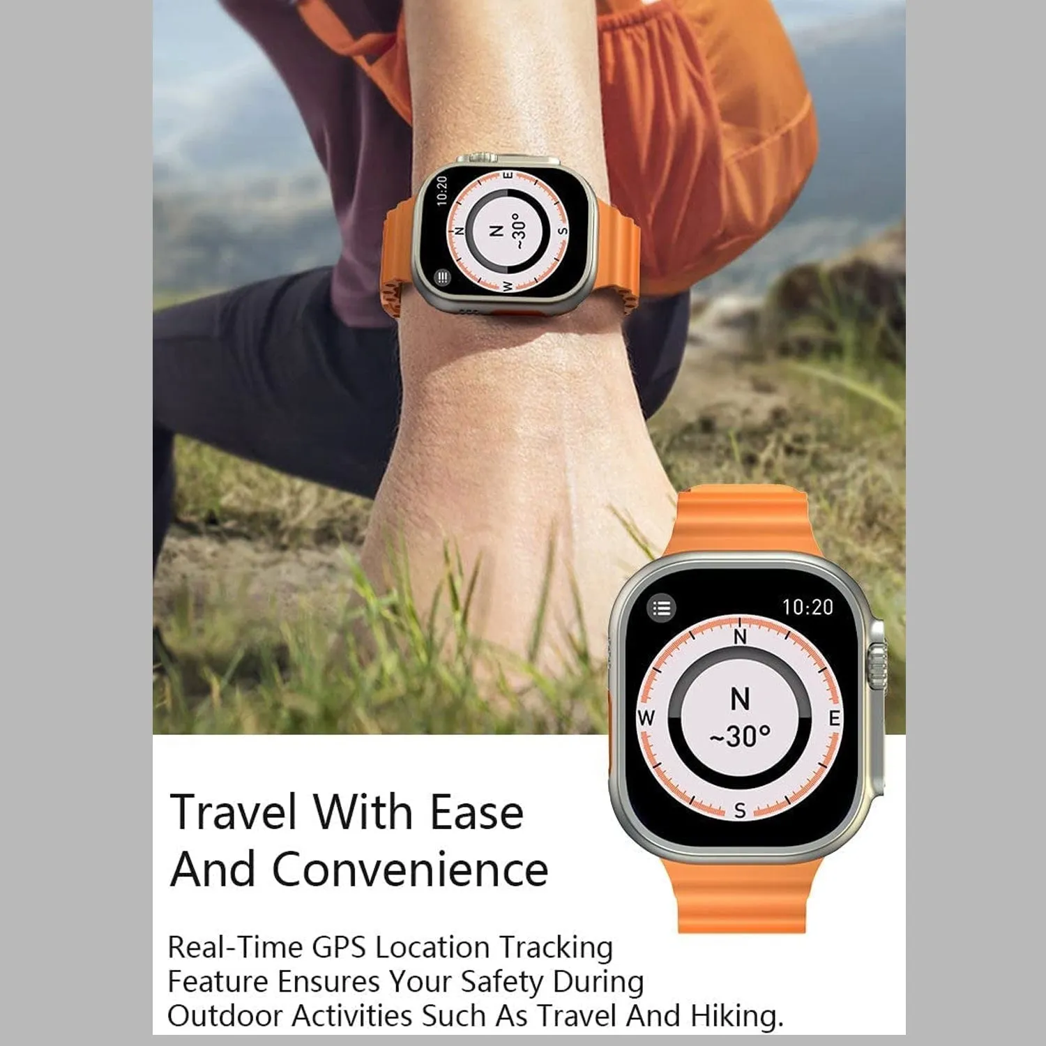 T800 Fitness Smartwatch – Large Screen & Wireless Charging