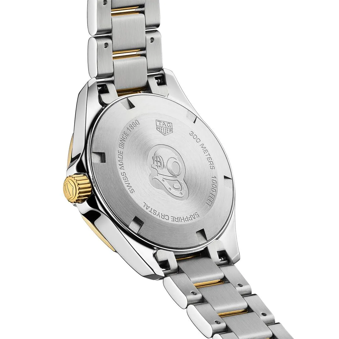 TAG Heuer Aquaracer Ladies' Quartz Movement White Mother-of-Pearl Dial Watch with Diamond Indexes