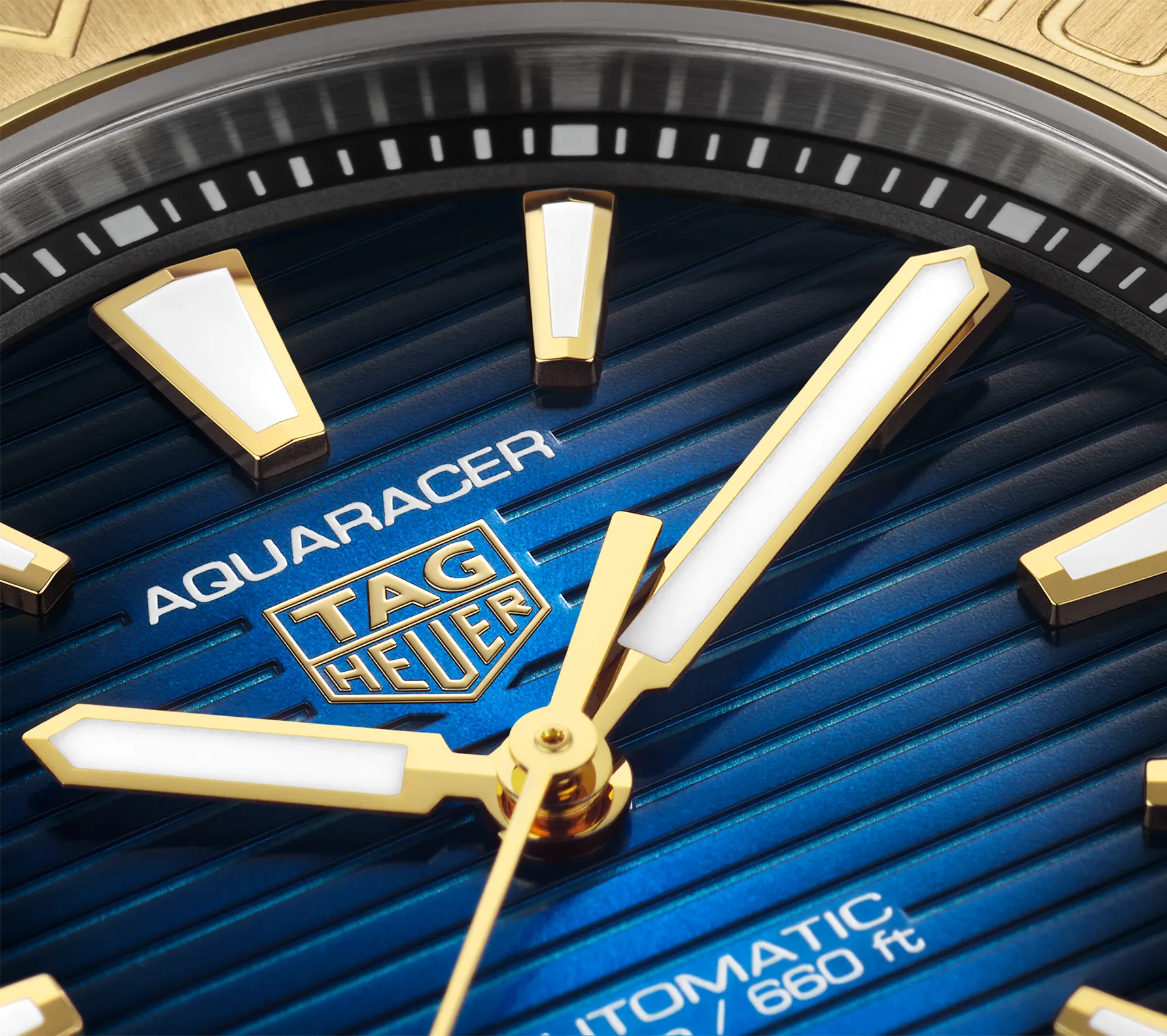 TAG Heuer Aquaracer Professional 200 Watch with 18K Yellow Gold
