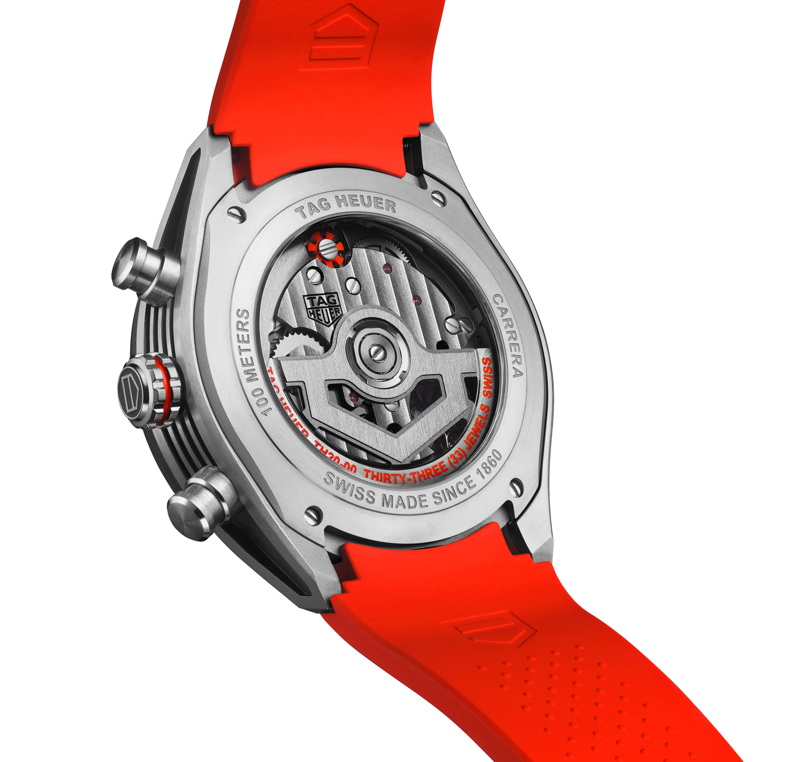 TAG Heuer Carrera Chronograph Extreme Sport Watch with Orange Rubber Strap