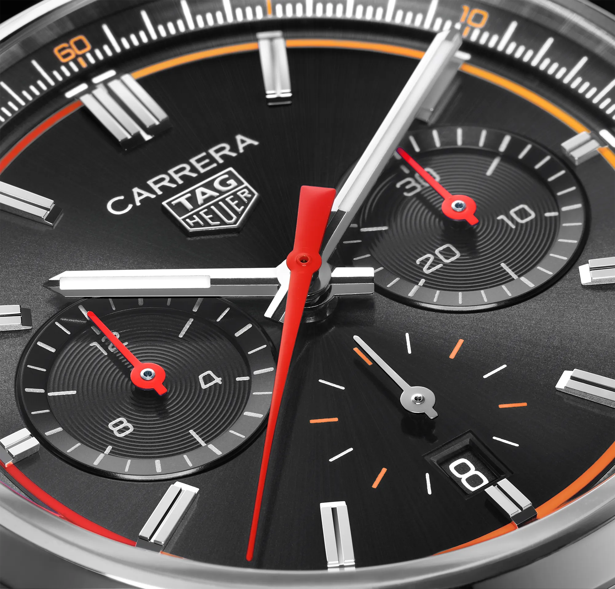 TAG Heuer Carrera Chronograph Watch with a Black Dial