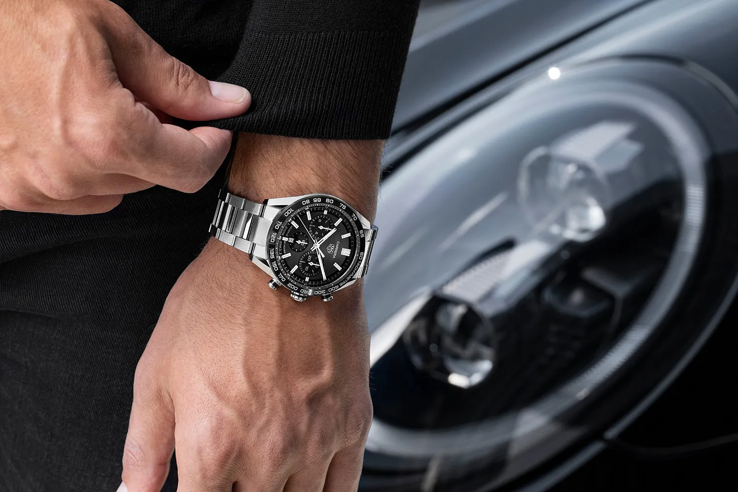 TAG Heuer Carrera Men's Automatic Sport Chronograph 44mm Black Dial Watch