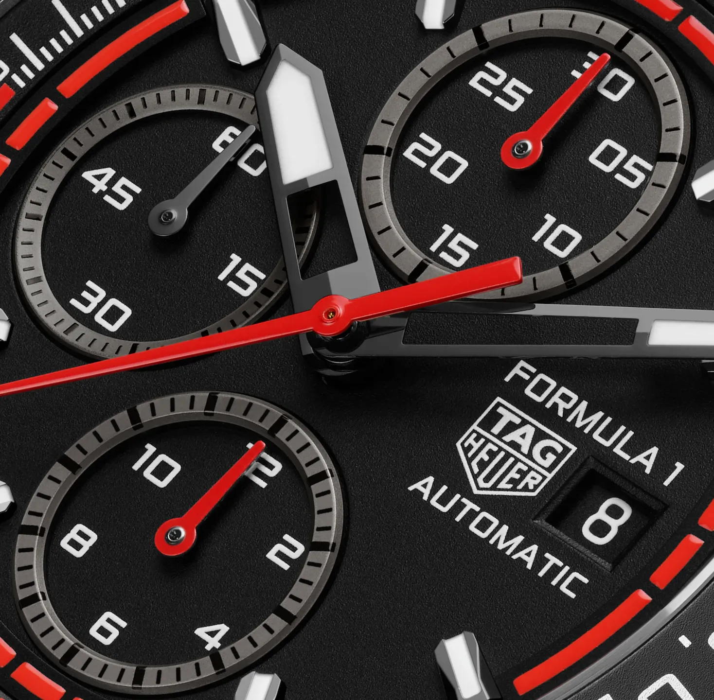 TAG Heuer Formula 1 Chronograph Watch with Red Rubber Strap