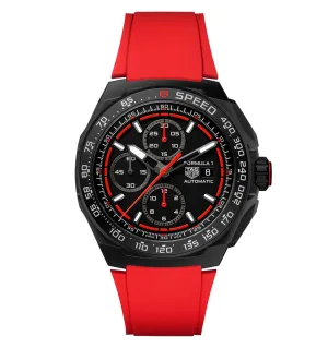 TAG Heuer Formula 1 Chronograph Watch with Red Rubber Strap