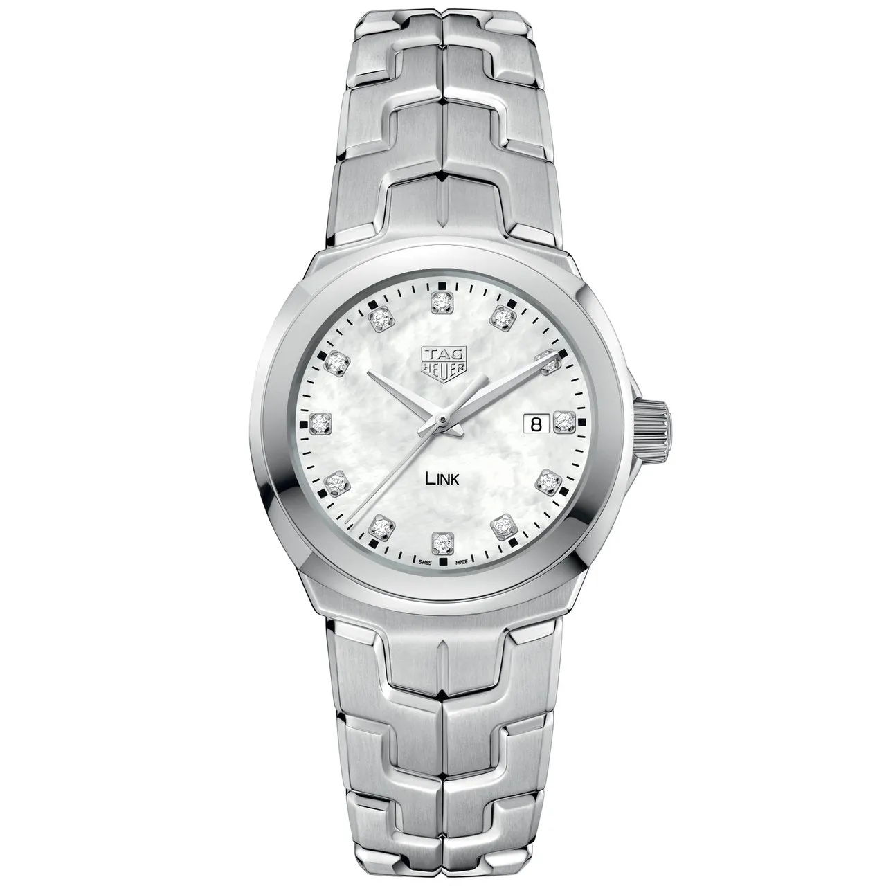 TAG Heuer Link Ladies' White Mother-of-Pearl Diamond Dial Watch