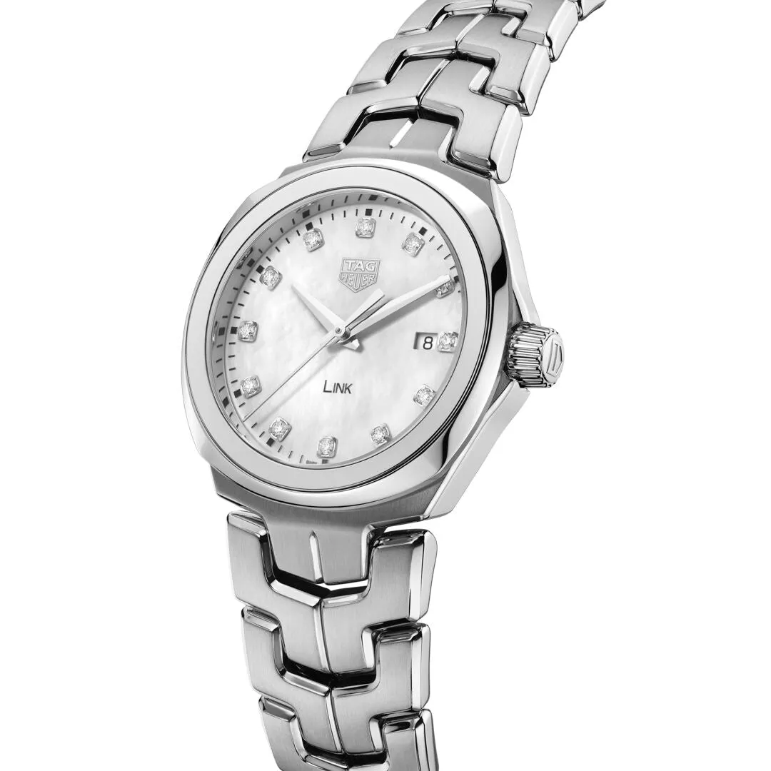 TAG Heuer Link Ladies' White Mother-of-Pearl Diamond Dial Watch