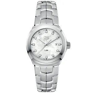 TAG Heuer Link Ladies' White Mother-of-Pearl Diamond Dial Watch