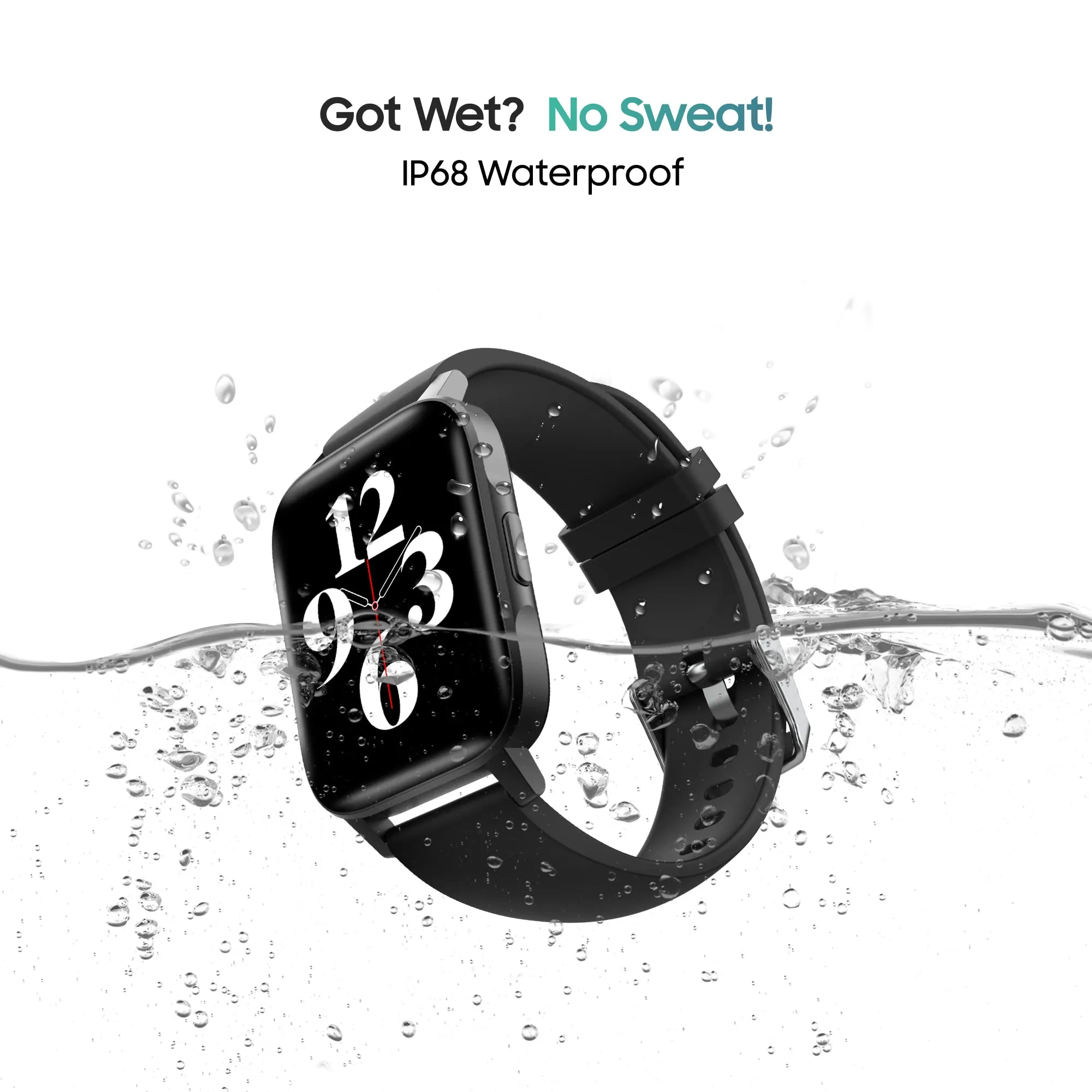TAGG Verve NEO Smartwatch 1.69" HD Display | 60  Sports Modes | 10 Days Battery | 150  Faces | Waterproof | HeartRate & Blood Oxygen Tracking | Games, Calculator | Black