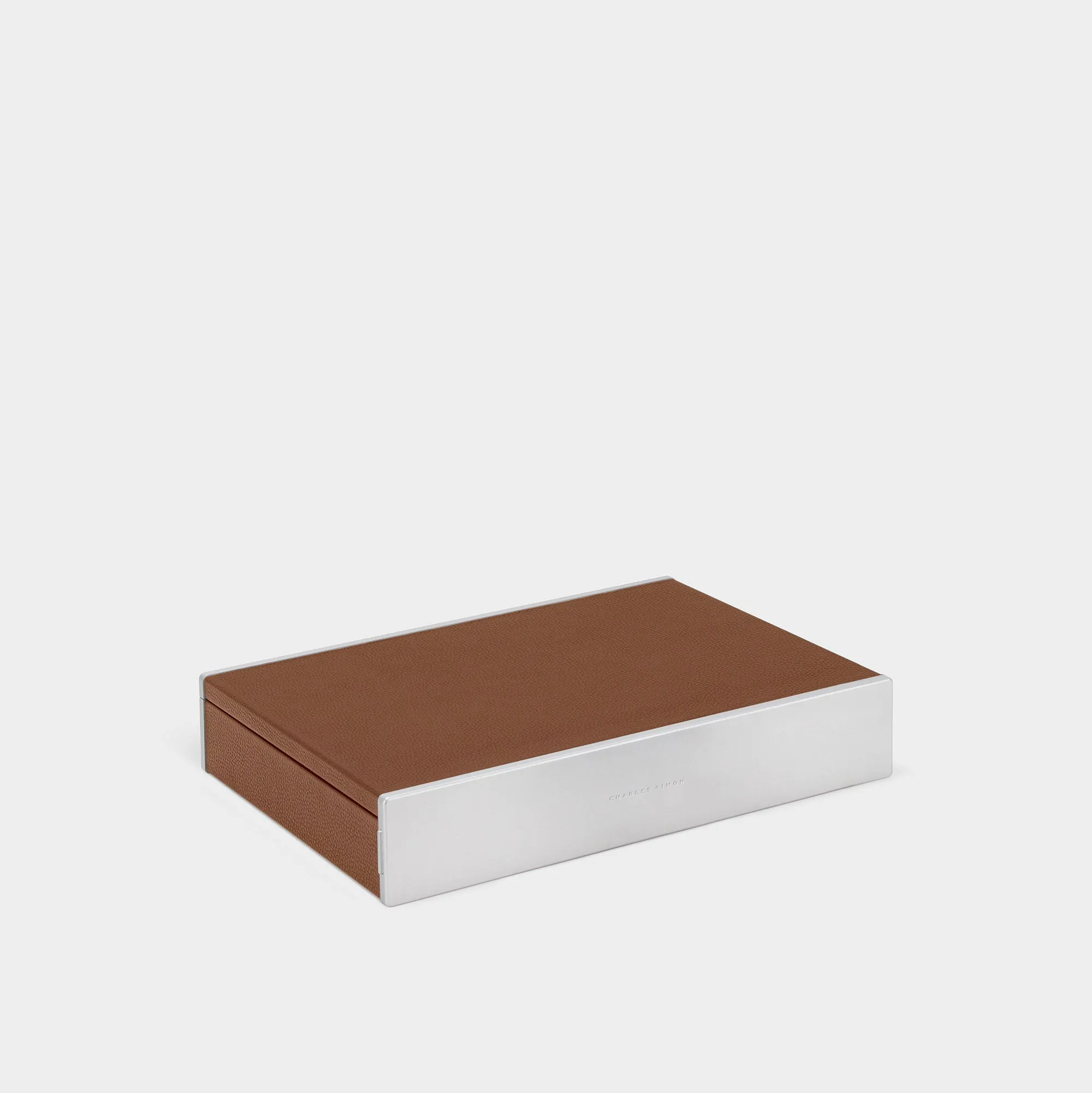 TAYLOR 4 WATCH AND JEWELRY BOX - TAN / GREY