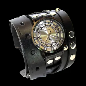 The Studmaster Leather Cuff Watch