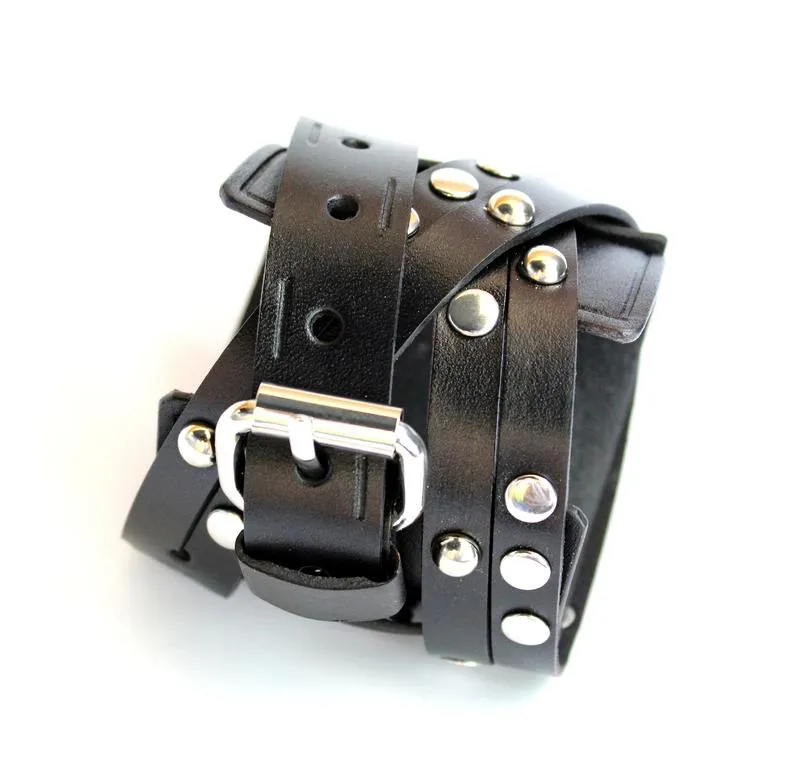 The Studmaster Leather Cuff Watch