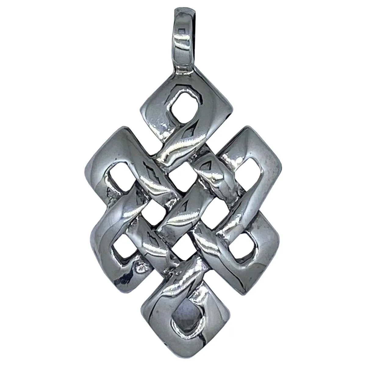 Tibetan Knot on Leather Necklace