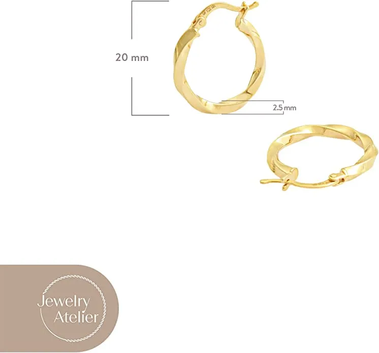Twisted Hoop Earrings (Small)