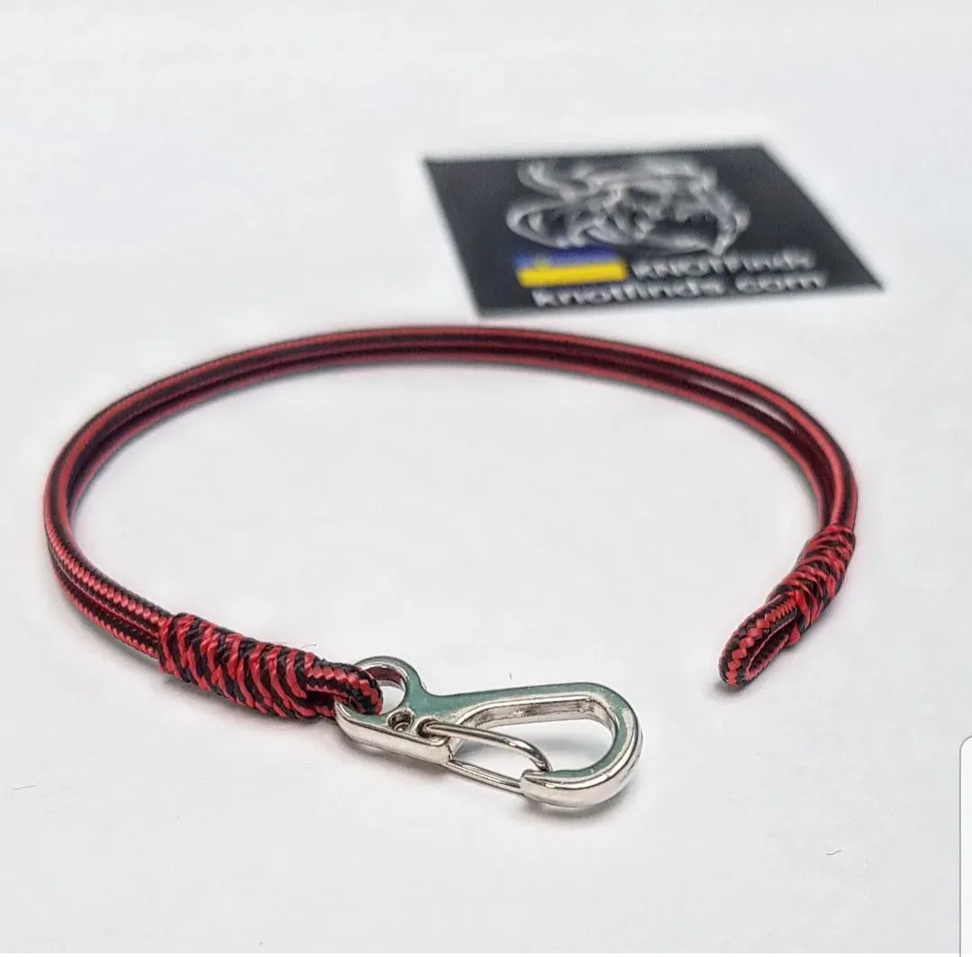 Ultra-Thin Bloody stripe Paracord Bracelet – Viking-Inspired Protective military Amulet