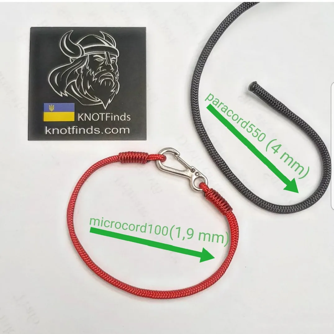 Ultra-Thin Red Paracord Bracelet – Viking-Inspired Protective Christian Amulet