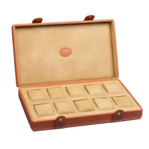 Underwood (London) - 10-Unit Watch Storage Case in Tan Leather
