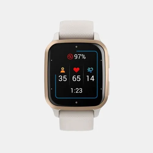 Unisex Peach Silicone Digital Smart Watch VENU SQ 2 - 010-02700-81