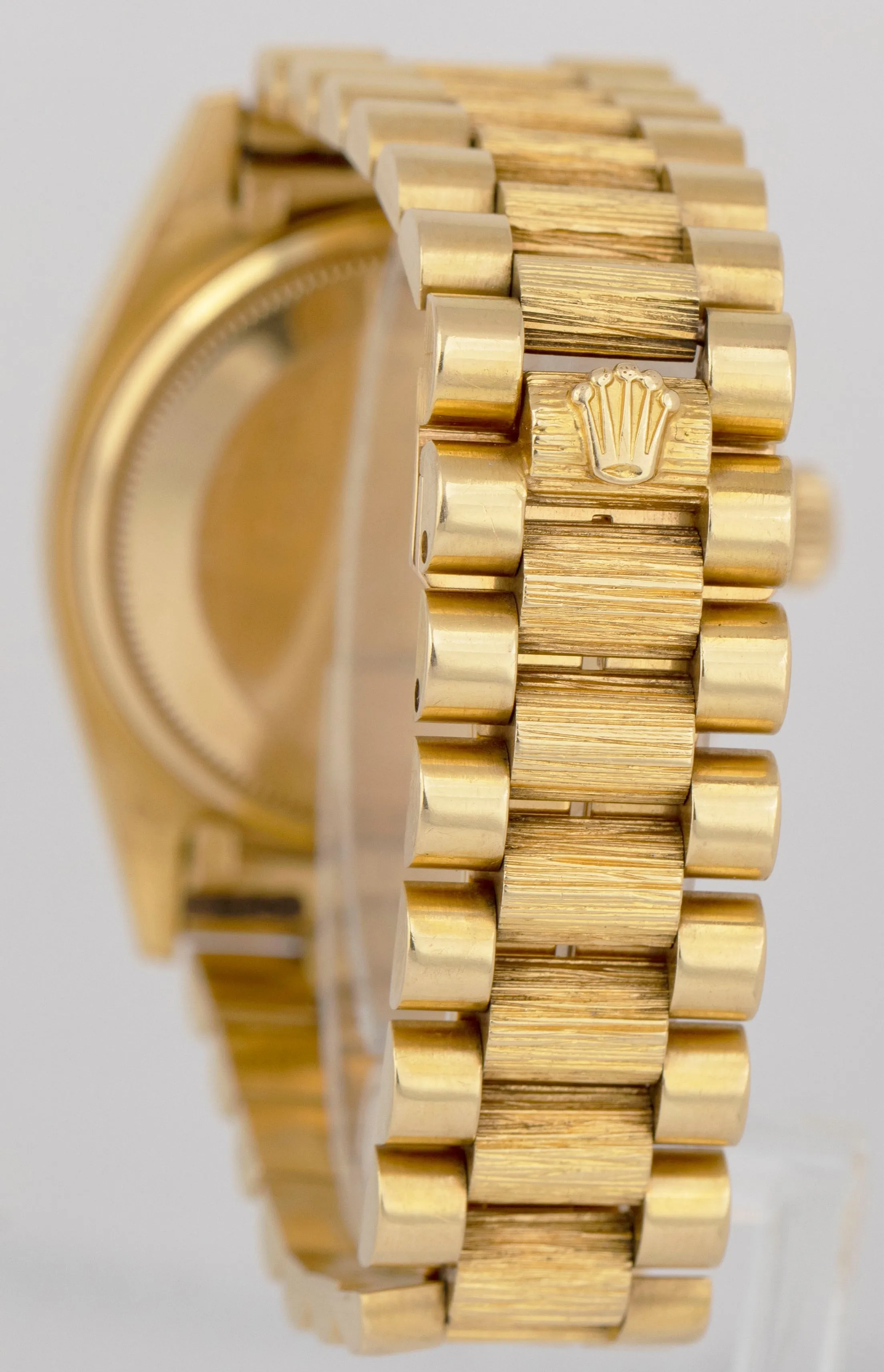 UNPOLISHED PAPERS Rolex Day-Date President Champagne BARK 36mm Watch 18078 B P