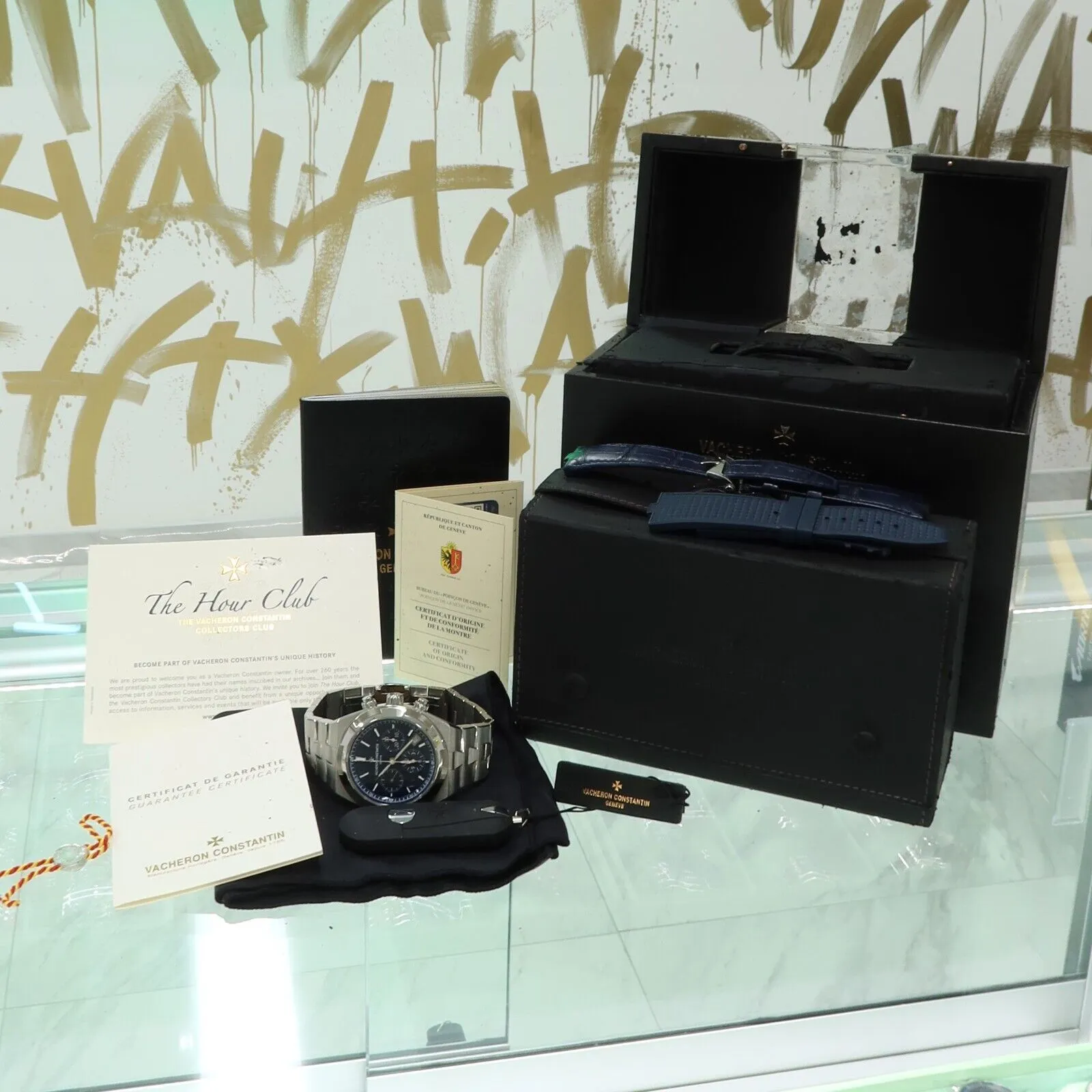 Vacheron Constantin Overseas Chronograph Blue Dial Chronograph Steel 5500V